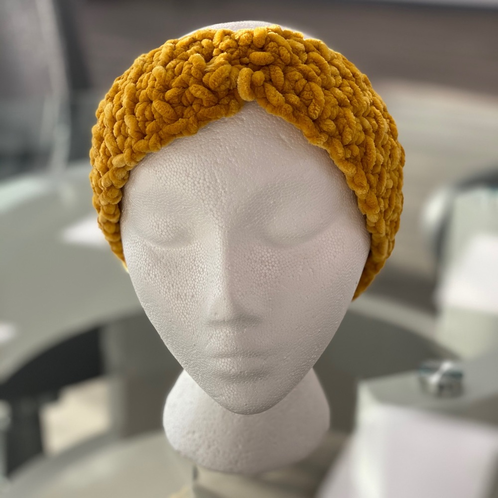 Crochet Velvet Handmade Headband - Adult